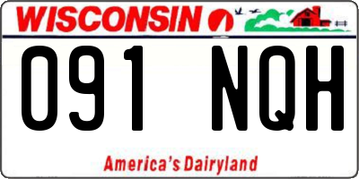 WI license plate 091NQH