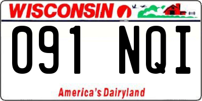 WI license plate 091NQI