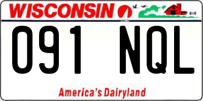 WI license plate 091NQL