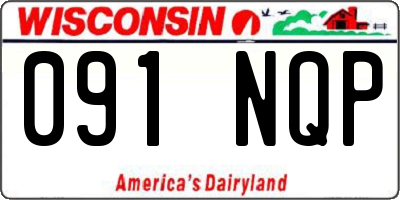 WI license plate 091NQP