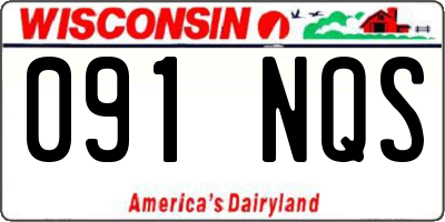 WI license plate 091NQS