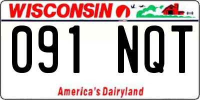 WI license plate 091NQT