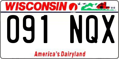 WI license plate 091NQX