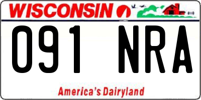 WI license plate 091NRA