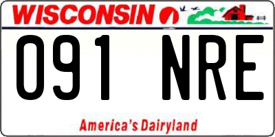 WI license plate 091NRE