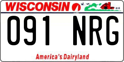WI license plate 091NRG