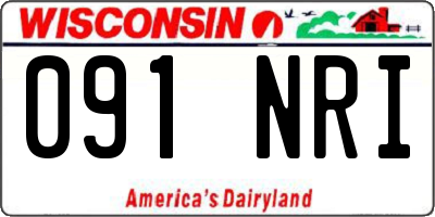 WI license plate 091NRI