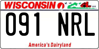 WI license plate 091NRL