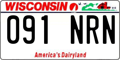 WI license plate 091NRN