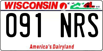 WI license plate 091NRS