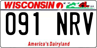 WI license plate 091NRV
