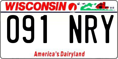 WI license plate 091NRY