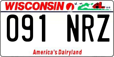 WI license plate 091NRZ