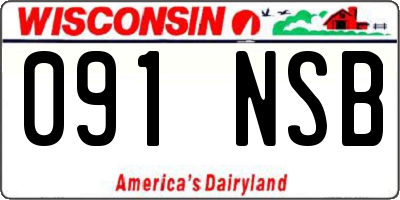 WI license plate 091NSB