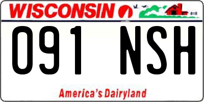 WI license plate 091NSH