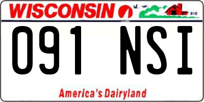 WI license plate 091NSI