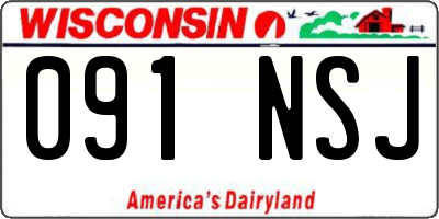 WI license plate 091NSJ
