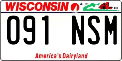 WI license plate 091NSM