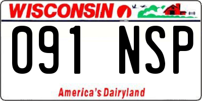 WI license plate 091NSP