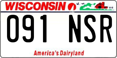 WI license plate 091NSR