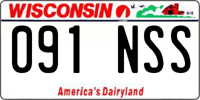 WI license plate 091NSS