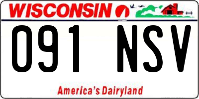 WI license plate 091NSV