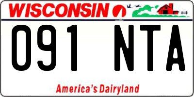 WI license plate 091NTA