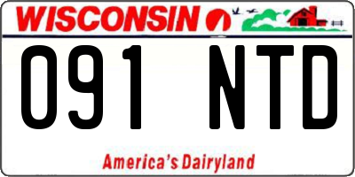 WI license plate 091NTD