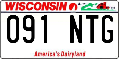 WI license plate 091NTG