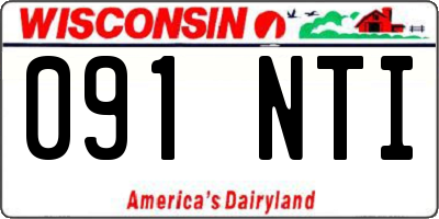 WI license plate 091NTI