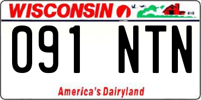 WI license plate 091NTN