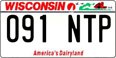 WI license plate 091NTP