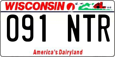 WI license plate 091NTR