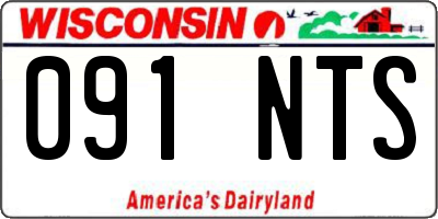 WI license plate 091NTS
