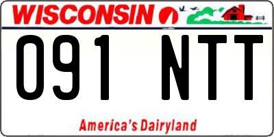 WI license plate 091NTT