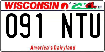 WI license plate 091NTU