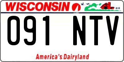 WI license plate 091NTV