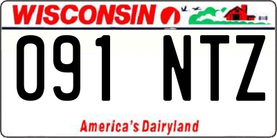 WI license plate 091NTZ