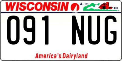 WI license plate 091NUG
