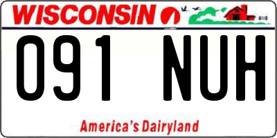 WI license plate 091NUH