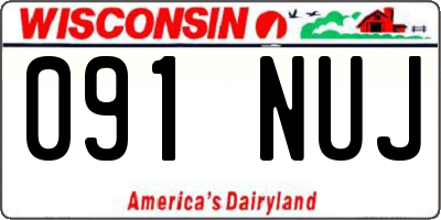 WI license plate 091NUJ