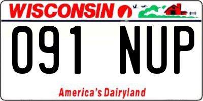WI license plate 091NUP