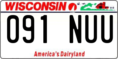 WI license plate 091NUU