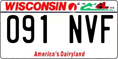 WI license plate 091NVF