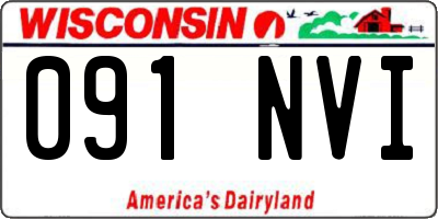 WI license plate 091NVI
