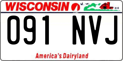 WI license plate 091NVJ