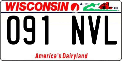 WI license plate 091NVL