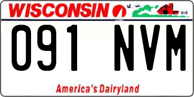 WI license plate 091NVM