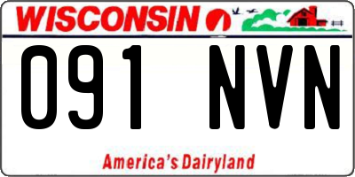 WI license plate 091NVN