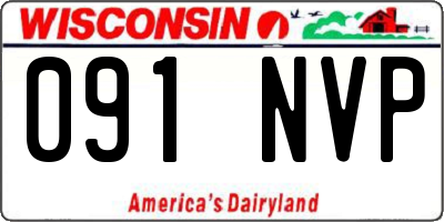 WI license plate 091NVP